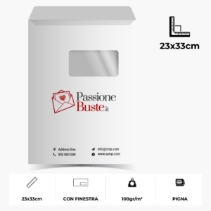BUSTE 23x33cm <br>CON FINESTRA