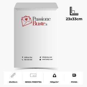 BUSTE 23x33cm <br>SENZA FINESTRA